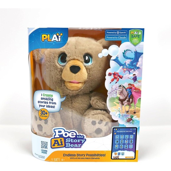 Poe the Story Bear Other - Poe the Story Bear AI Powered Interactive Plush Toy Learn Create Stories